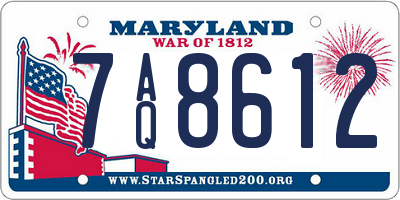 MD license plate 7AQ8612