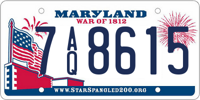 MD license plate 7AQ8615