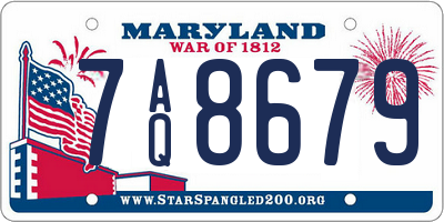 MD license plate 7AQ8679