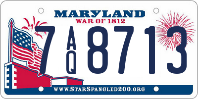 MD license plate 7AQ8713