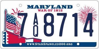 MD license plate 7AQ8714
