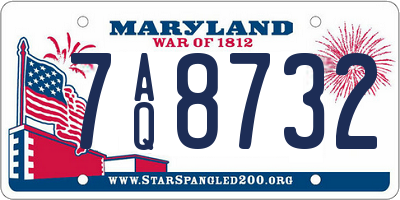 MD license plate 7AQ8732