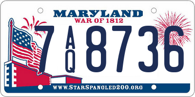 MD license plate 7AQ8736