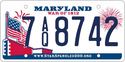 MD license plate 7AQ8742