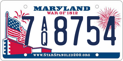 MD license plate 7AQ8754