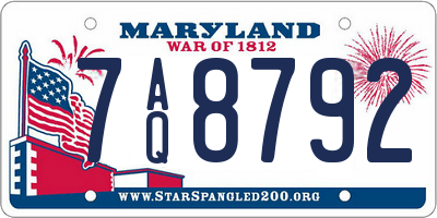 MD license plate 7AQ8792