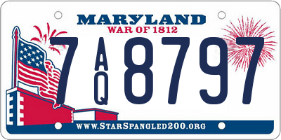 MD license plate 7AQ8797