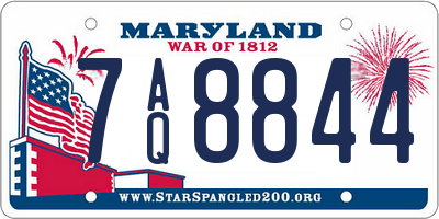 MD license plate 7AQ8844