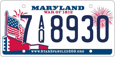 MD license plate 7AQ8930