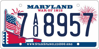 MD license plate 7AQ8957