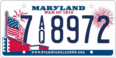 MD license plate 7AQ8972