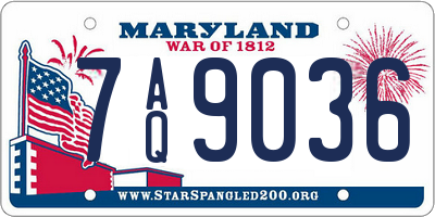 MD license plate 7AQ9036