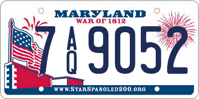 MD license plate 7AQ9052