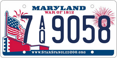 MD license plate 7AQ9058