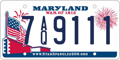 MD license plate 7AQ9111