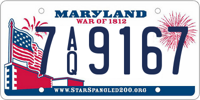 MD license plate 7AQ9167
