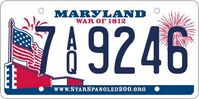MD license plate 7AQ9246