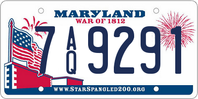 MD license plate 7AQ9291