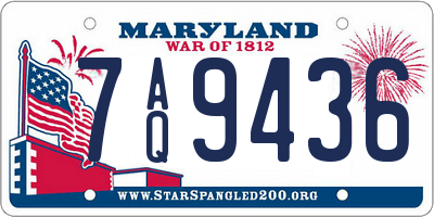 MD license plate 7AQ9436