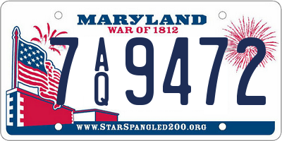 MD license plate 7AQ9472