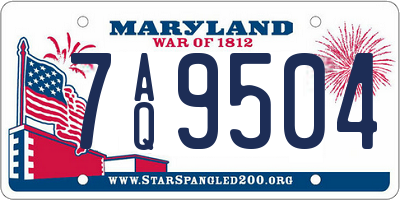 MD license plate 7AQ9504
