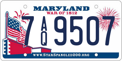 MD license plate 7AQ9507
