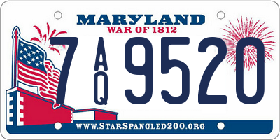 MD license plate 7AQ9520
