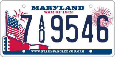 MD license plate 7AQ9546