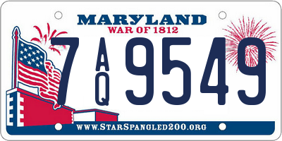 MD license plate 7AQ9549