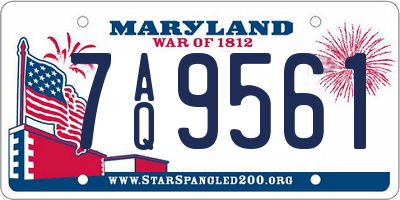 MD license plate 7AQ9561