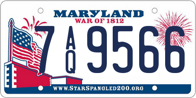 MD license plate 7AQ9566