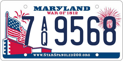 MD license plate 7AQ9568