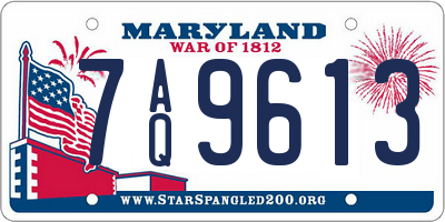 MD license plate 7AQ9613