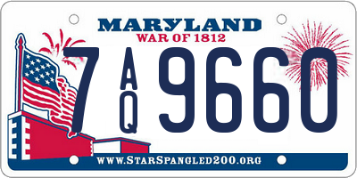 MD license plate 7AQ9660