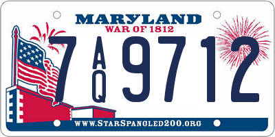 MD license plate 7AQ9712