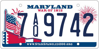 MD license plate 7AQ9742