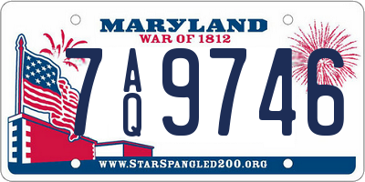 MD license plate 7AQ9746