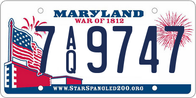 MD license plate 7AQ9747