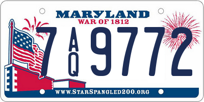 MD license plate 7AQ9772