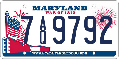 MD license plate 7AQ9792