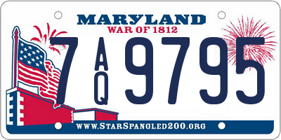MD license plate 7AQ9795