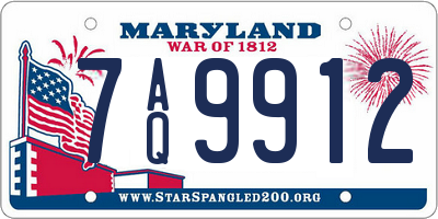 MD license plate 7AQ9912
