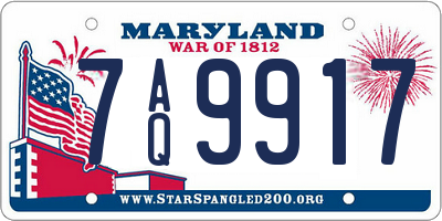 MD license plate 7AQ9917