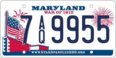 MD license plate 7AQ9955