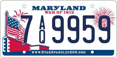 MD license plate 7AQ9959