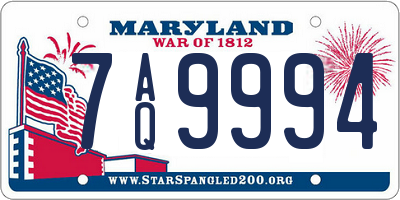 MD license plate 7AQ9994