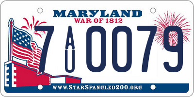 MD license plate 7AU0079