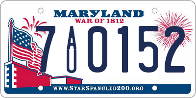 MD license plate 7AU0152