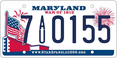 MD license plate 7AU0155