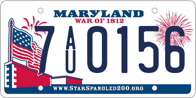MD license plate 7AU0156